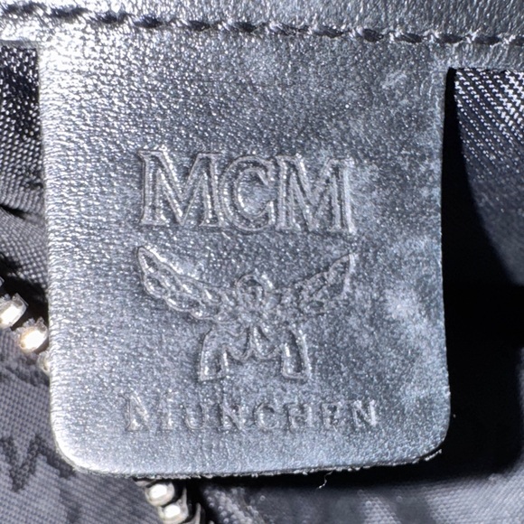 MCM Vintage Black Bag with Silver Accents